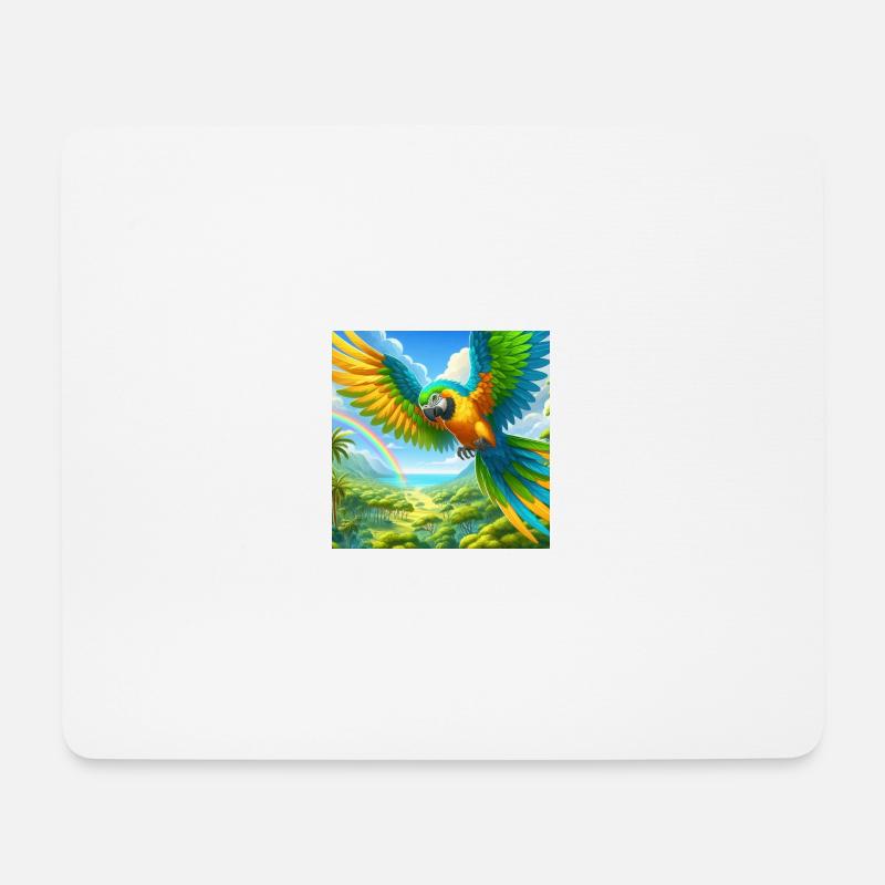 Papagei - Mousepad (Querformat) - Weiß