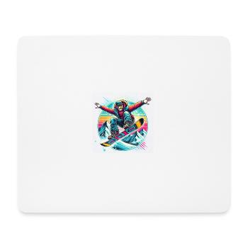 Snowboard Jump - Mousepad (Querformat) - Weiß - Vorne