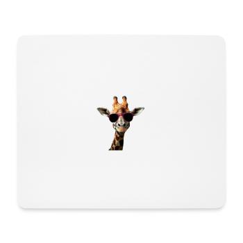 Girafe avec un style d'enfer - Tapis de souris (format paysage) - blanc - Devant