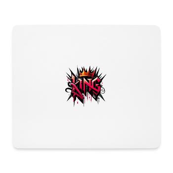 Couronne du Roi Graffiti - Tapis de souris (format paysage) - blanc - Devant
