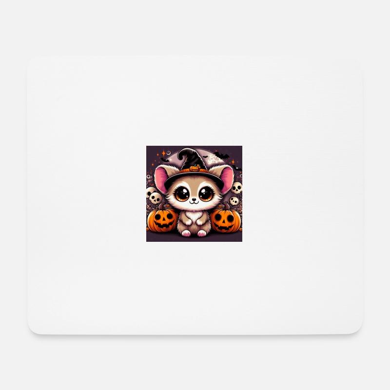 mousy halloween - Mousepad (Querformat) - Weiß