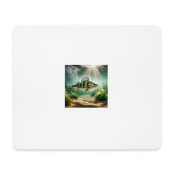 Fisch, Barsch - Mousepad (Querformat) - Weiß - Vorne