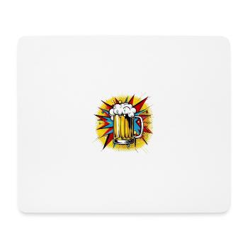 Designer Power Beer - Mouse Pad (horizontal) - white - Front