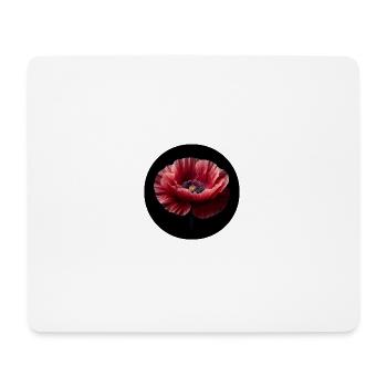 Poppy photorealistic - Mouse Pad (horizontal) - white - Front