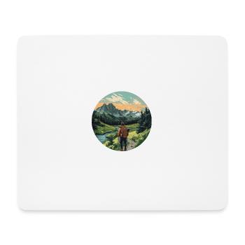 Feel freedom: Your path through the mountains! - Mouse Pad (horizontal) - white - Front