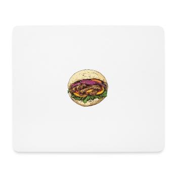 Herzhafter Döner-Genuss im Fladenbrot - Mousepad (Querformat) - Weiß - Vorne
