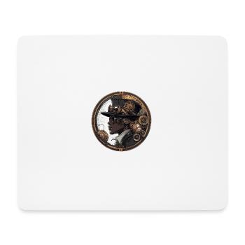 Steampunk Aesthetics: Gears and Visions - Mouse Pad (horizontal) - white - Front
