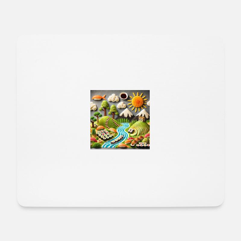 Sushi - Mousepad (Querformat) - Weiß