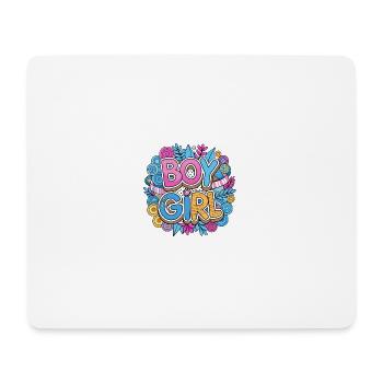 Boys and Girls Friendship Design - Mouse Pad (horizontal) - white - Front