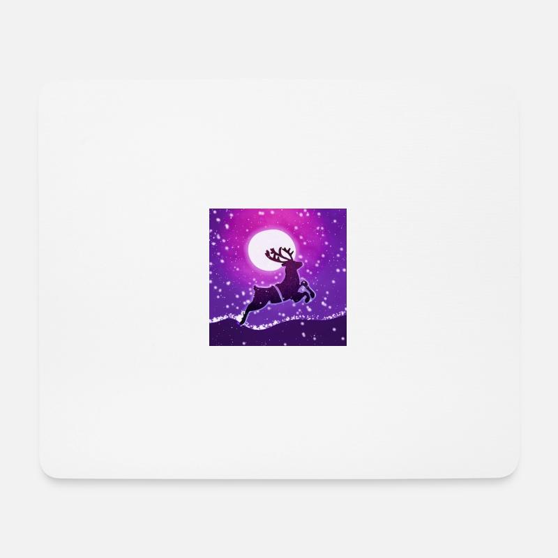 Galloping reindeer - Mouse Pad (horizontal) - white