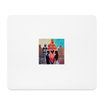 Amoureux - Tapis de souris (format paysage) - blanc - Devant