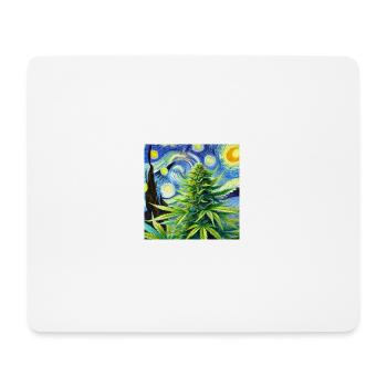 Pflanze im Wind - Mousepad (Querformat) - Weiß - Vorne