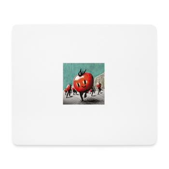 Marsch der Tomaten - Mousepad (Querformat) - Weiß - Vorne