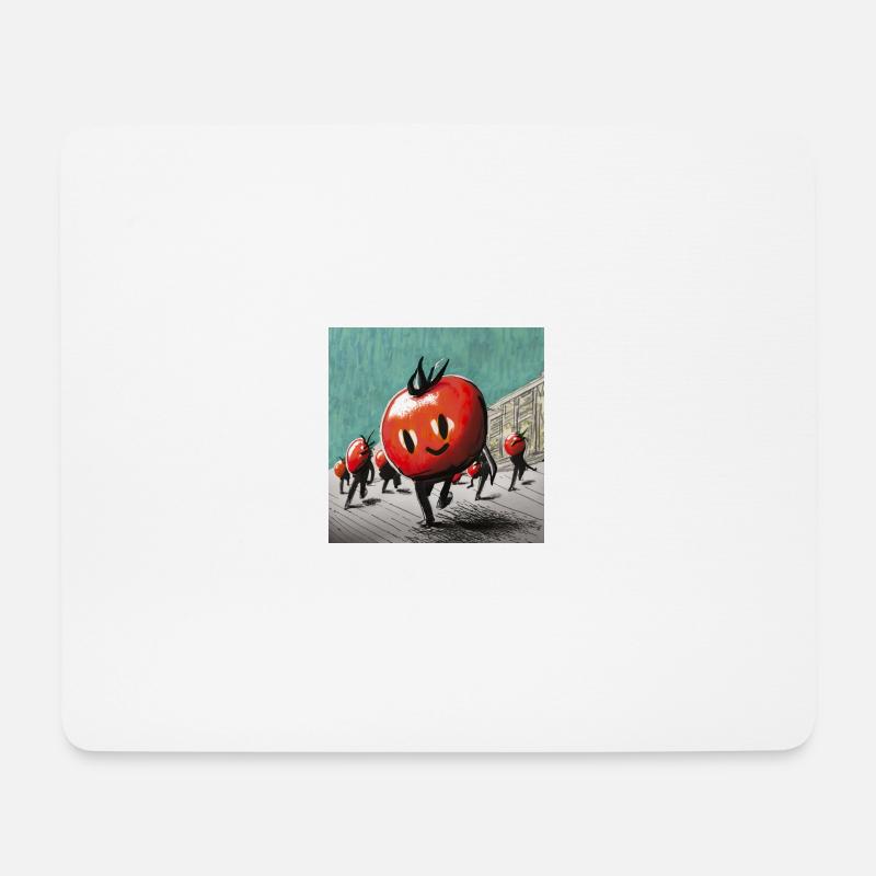 March of tomatoes - Mouse Pad (horizontal) - white