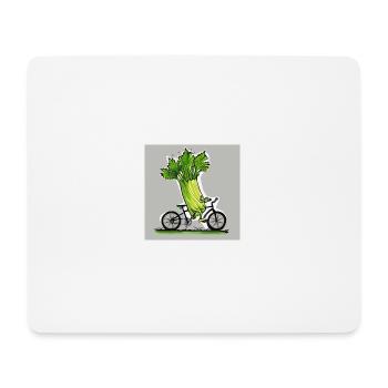 Leek cyclist - Mouse Pad (horizontal) - white - Front
