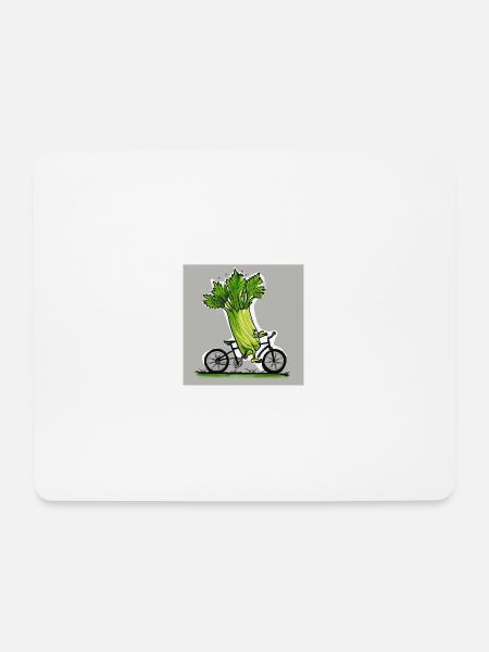 Lauch-Radfahrer - Mousepad (Querformat) - Weiß