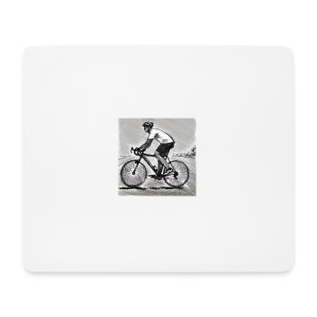 Cycliste - Tapis de souris (format paysage) - blanc - Devant