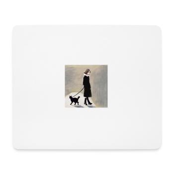 Amitié - Tapis de souris (format paysage) - blanc - Devant