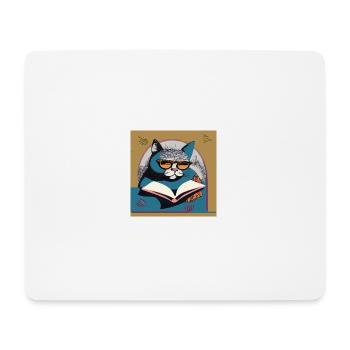 A clever cat - Mouse Pad (horizontal) - white - Front