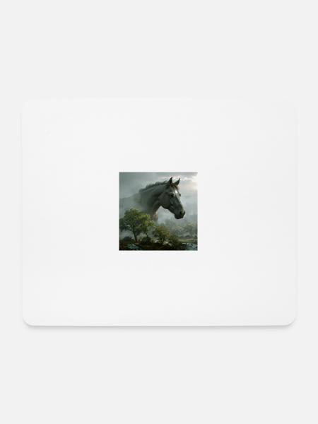 Pferd Star - Mousepad (Querformat) - Weiß