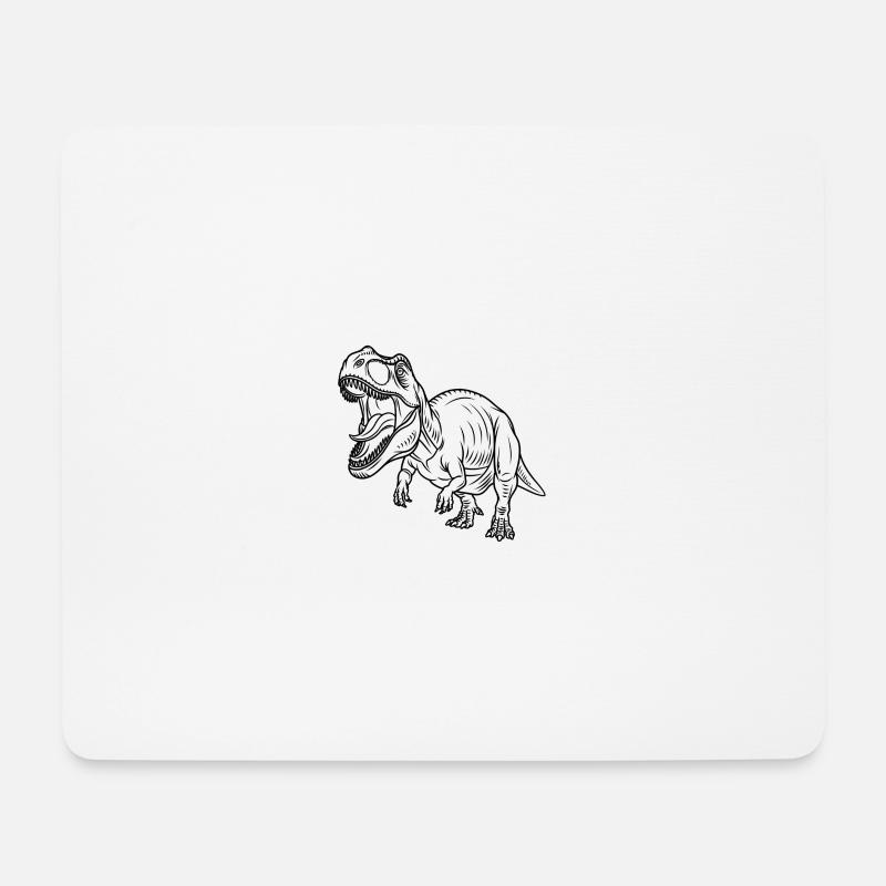 Dino Rex - Mousepad (Querformat) - Weiß