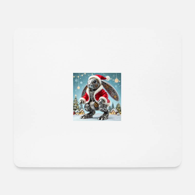 Weihnachtshase - Mousepad (Querformat) - Weiß