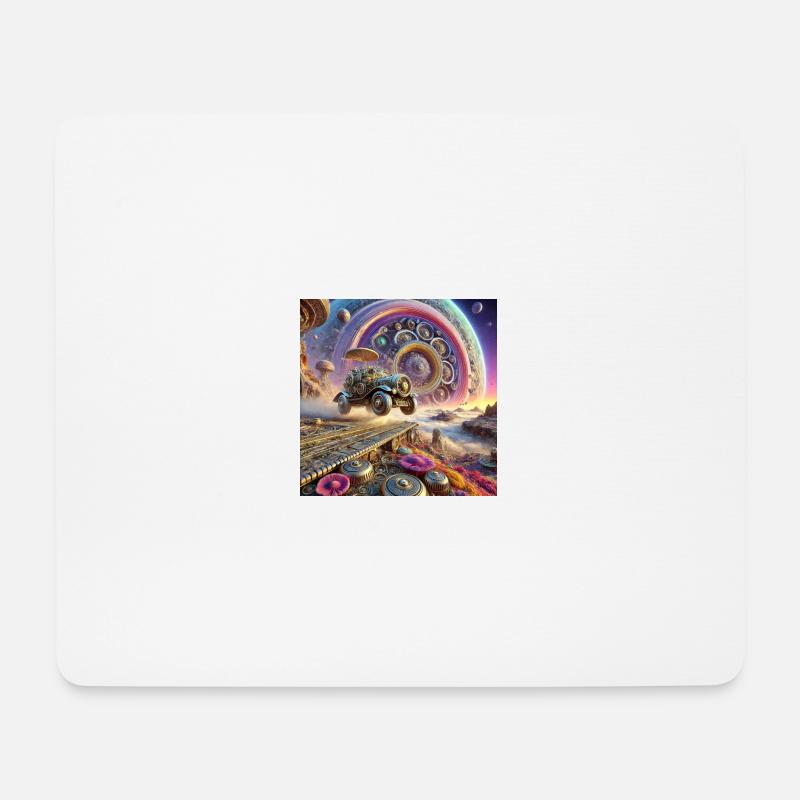 Weltall - Mousepad (Querformat) - Weiß