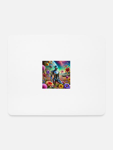Roboter - Mousepad (Querformat) - Weiß