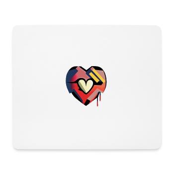 Wounded heart - Mouse Pad (horizontal) - white - Front