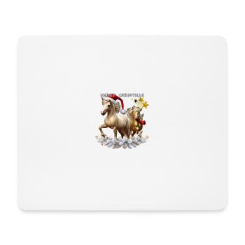 Merry Christmas for my Ponys - Mousepad (Querformat) - Weiß - Vorne