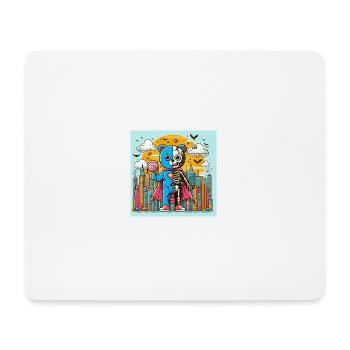 Skelett Bär - Mousepad (Querformat) - Weiß - Vorne