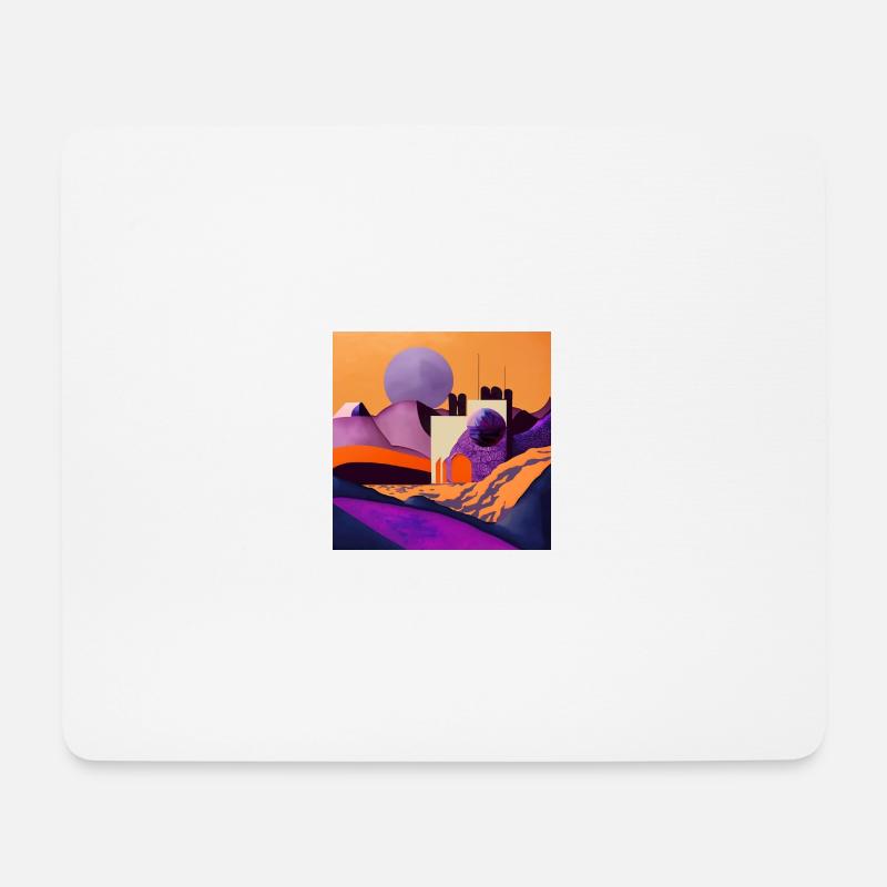 Purple Moon - Mouse Pad (horizontal) - white