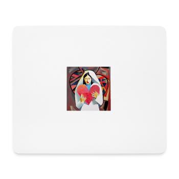 Cadeau - Tapis de souris (format paysage) - blanc - Devant