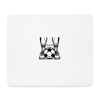 Coup de pied ! - Conception de football/soccer - Tapis de souris (format paysage) - blanc - Devant