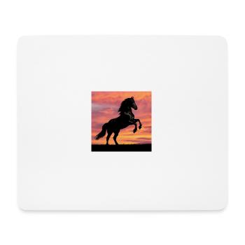 Friesenpferd SunStar - Mousepad (Querformat) - Weiß - Vorne