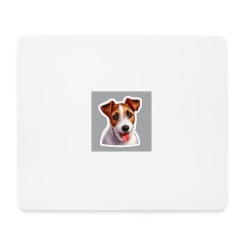 Realistischer Terrier Sticker - Mousepad (Querformat) - Weiß - Vorne