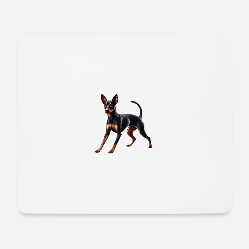 Hund Pinscher - Mousepad (Querformat) - Weiß