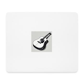Gitarre - Vintage - Country - Band - Freiheit - Mousepad (Querformat) - Weiß - Vorne