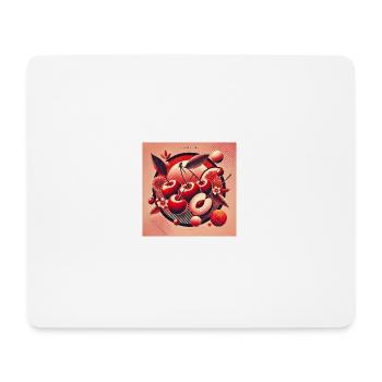 Cherry Vibe - Leidenschaft in Rot - Mousepad (Querformat) - Weiß - Vorne