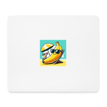 Entspannt wie eine Banane am Strand! Relaxen - Mousepad (Querformat) - Weiß - Vorne