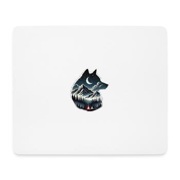 wolf - Mouse Pad (horizontal) - white - Front