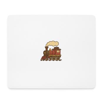 Locomotive rétro (gauche) - Tapis de souris (format paysage) - blanc - Devant