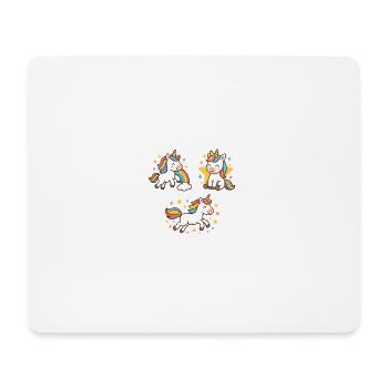 Unicorns - Mousepad (Querformat) - Weiß - Vorne