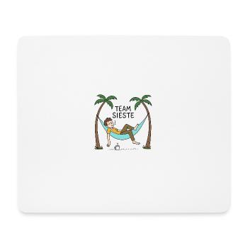 Team Sieste - Hamac & Farniente - Tapis de souris (format paysage) - blanc - Devant