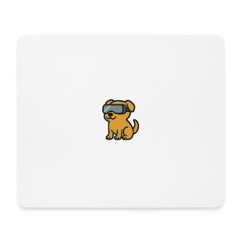 Chien Cartoon en Réalité Virtuelle – Illustration - Tapis de souris (format paysage) - blanc - Devant