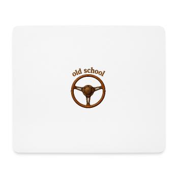 volant old school - Tapis de souris (format paysage) - blanc - Devant