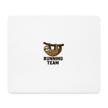 Running Team Faultier Lustiges Cartoon - Mousepad (Querformat) - Weiß - Vorne