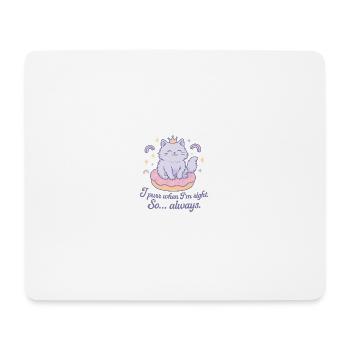 Purrende Katzenqueen - Je ronronne quand j’ai raison - Tapis de souris (format paysage) - blanc - Devant