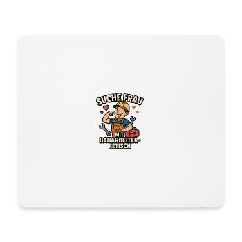 À La Recherche Femme Avec Fétichisme Ouvrier du Construction - Tapis de souris (format paysage) - blanc - Devant