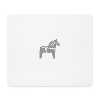 Skandinavisches Dala Pferd – Folklore Design - Mousepad (Querformat) - Weiß - Vorne